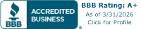 Better Business Bureau Accredited Business · A+ Rating